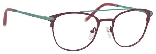 Ernest Hemingway H4832 Womens Round Eyeglasses in Burgundy/Teal 49 mm 2