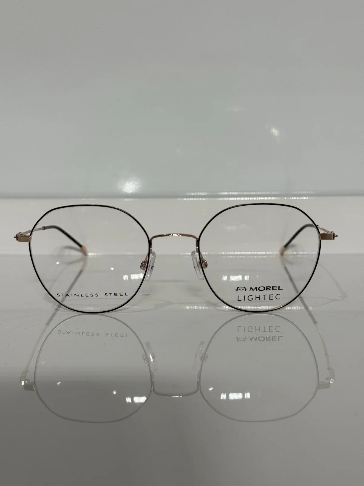 Medium Round Sexy GIA Circle Thin Metal BOHO Vintage Frames Clear Eyeglasses M 2