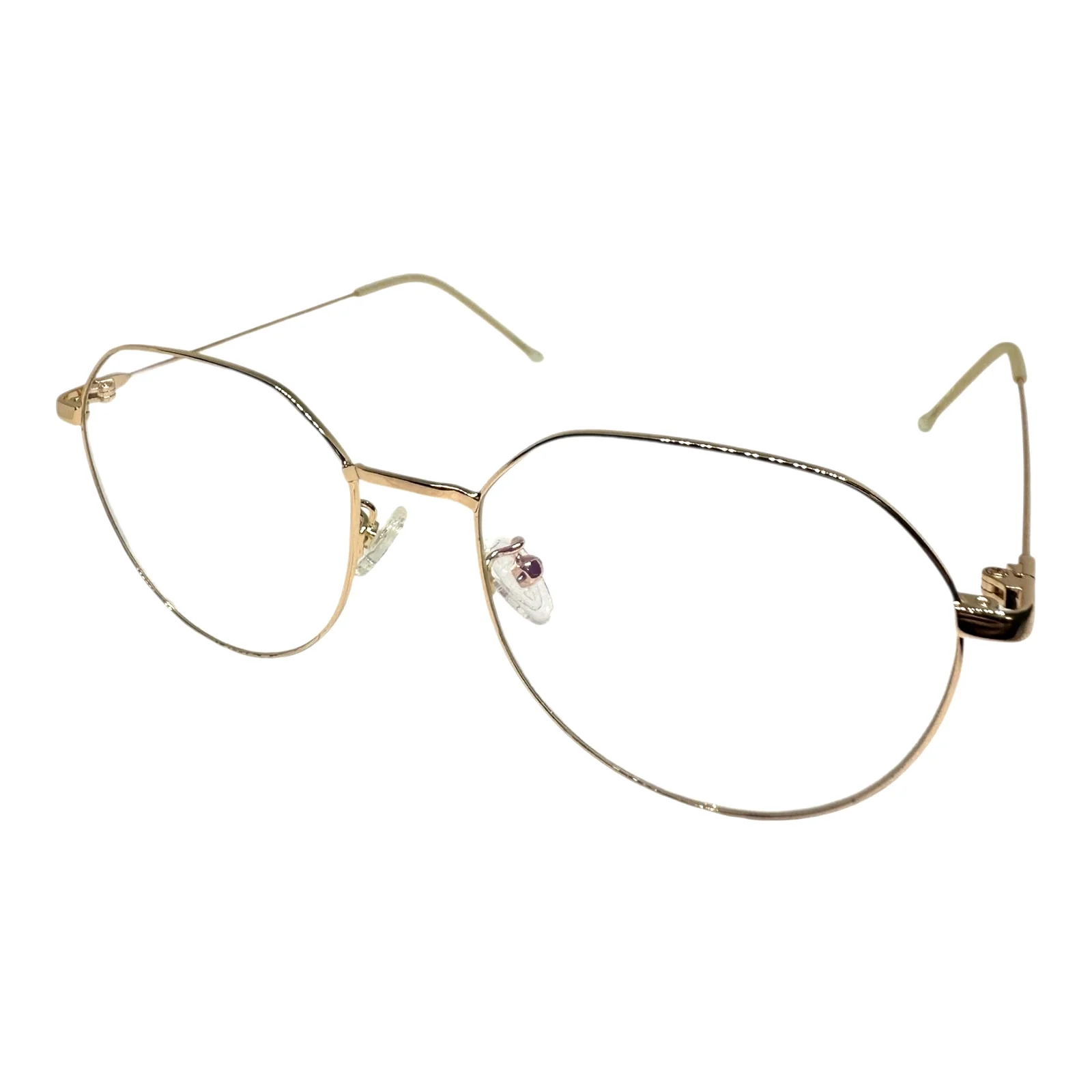 Medium Round Sexy GIA Circle Thin Metal BOHO Vintage Frames Clear Eyeglasses M 4